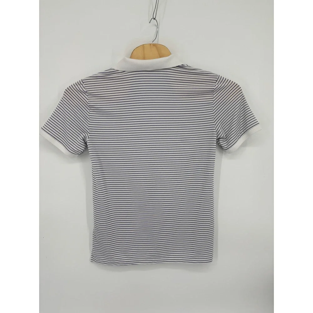 Polo Ralph Lauren Performance Men XL Striped Golf Polo Shirt Navy White